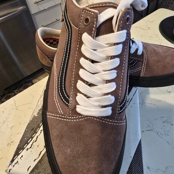 VANS SKATE OLD SKOOL BROWN men's sneakers VN0A5FCBTUP Size 11 Shoes NEW - Picture 2 of 10
